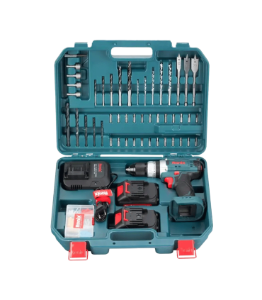 کیت دریل چکشی شارژی 20 ولت دو باطری 53 پارچه رونیکس مدل RS-8619