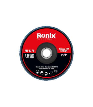 سنباده فلاپ زیرکونیم 180 میلی متری 80 رونیکس مدل RH-3776